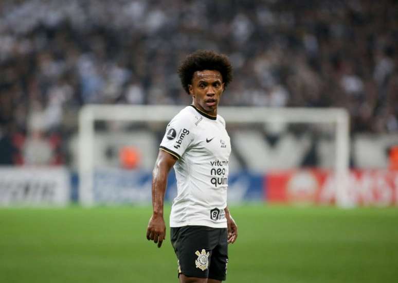 Willian atuou 45 minutos no empate contra o Santos, pelo Brasileirão (Foto: Rodrigo Coca / Ag. Corinthians)