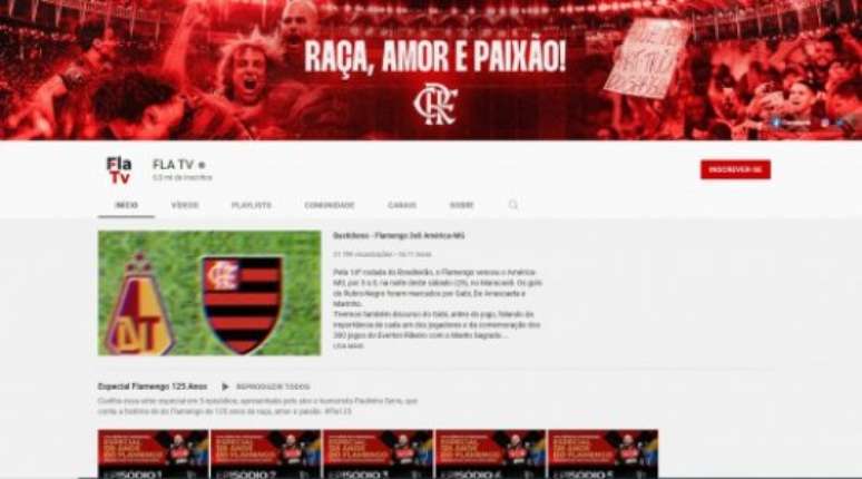 Site voltou ao domínio do Flamengo - (Foto: Reprodução/FlaTV Youtube)