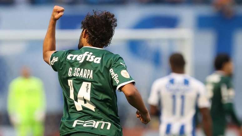 Scarpa foi um dos autores dos gols do Palmeiras no empate com o Avaí (Foto: Cesar Greco/Palmeiras)