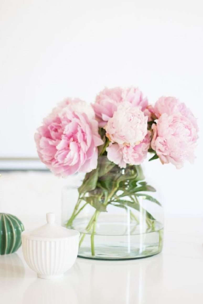 8. Arranjo de flores peonia rosa – Foto Holly e Leslie 