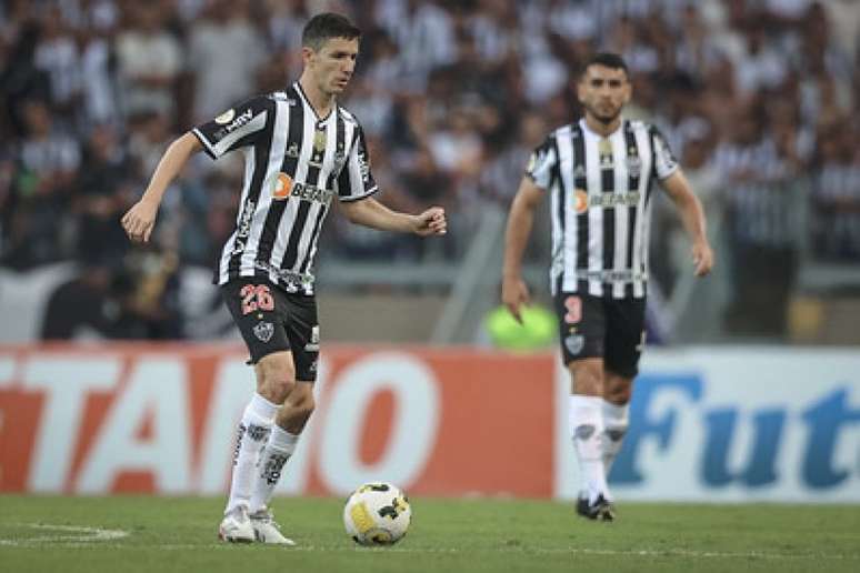 Nacho Fernández voltou a ser relacionado após desfalcar o Atlético-MG contra o Fortaleza - (Foto: Pedro Souza/Atlético-MG)