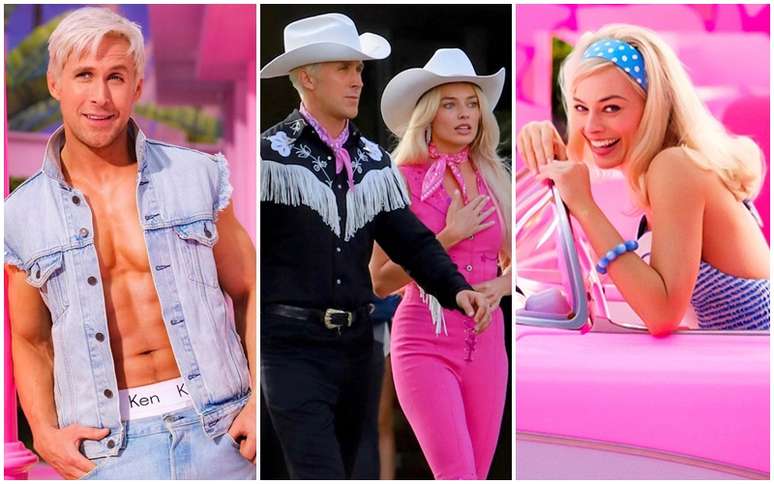 Ryan Gosling e Margot Robbie nos papéis de Ken e Barbie 