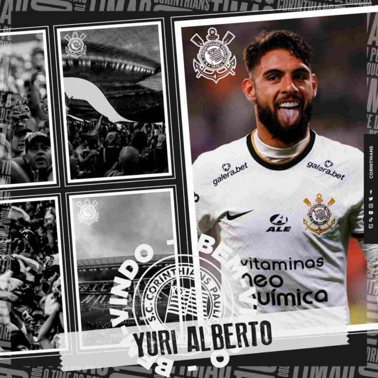 Yuri anunciado pelo Timão (Foto: Reprodução / Corinthians)