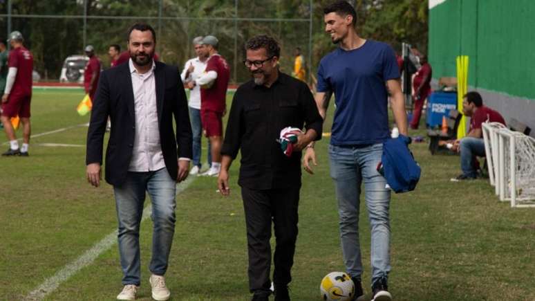 Membros da comissão técnica da Seleção Brasileira visitam o CT do Fluminense (Foto: Marcelo Gonçalves/Fluminense)