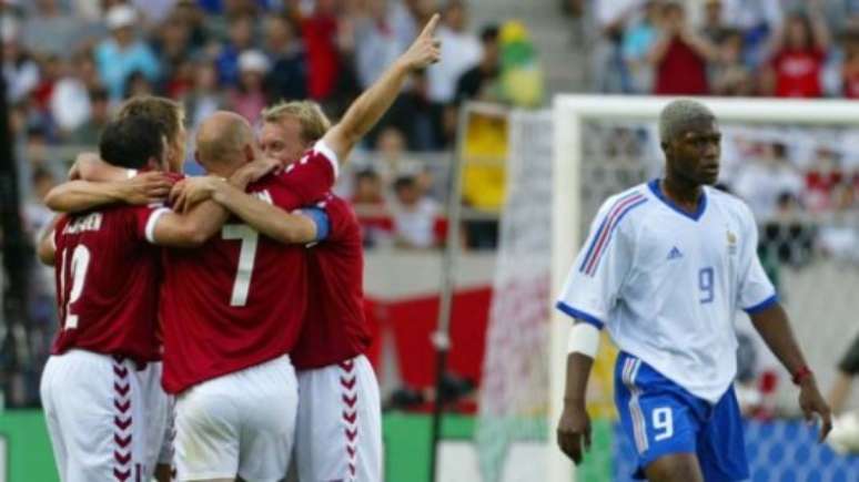 Dinamarca venceu a França por 1 a 0 (Foto: PATRICK HERTZOG / AFP)