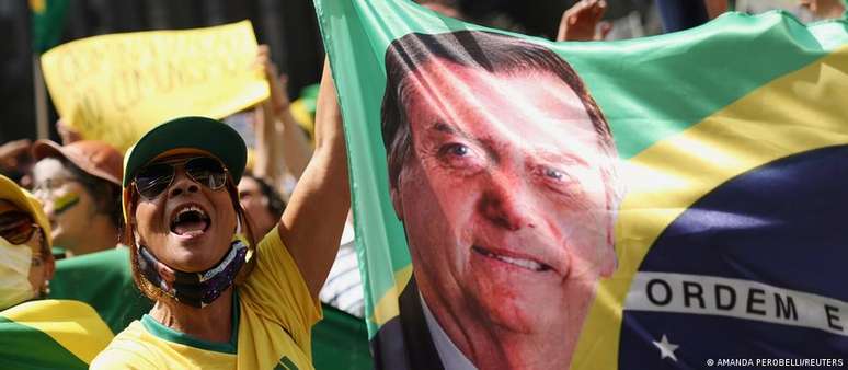 Marcha pró-Bolsonaro em São Paulo, em 7 de setembro de 2021