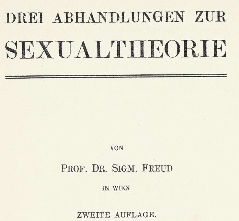 Detalhe da primeira edi&ccedil;&atilde;o de 'Tr&ecirc;s Ensaios sobre a Teoria da Sexualidade'