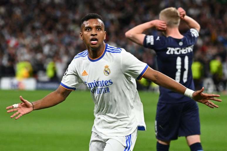 Rodrygo amplia vínculo com o Real Madrid até 2028 (Foto: GABRIEL BOUYS / AFP)