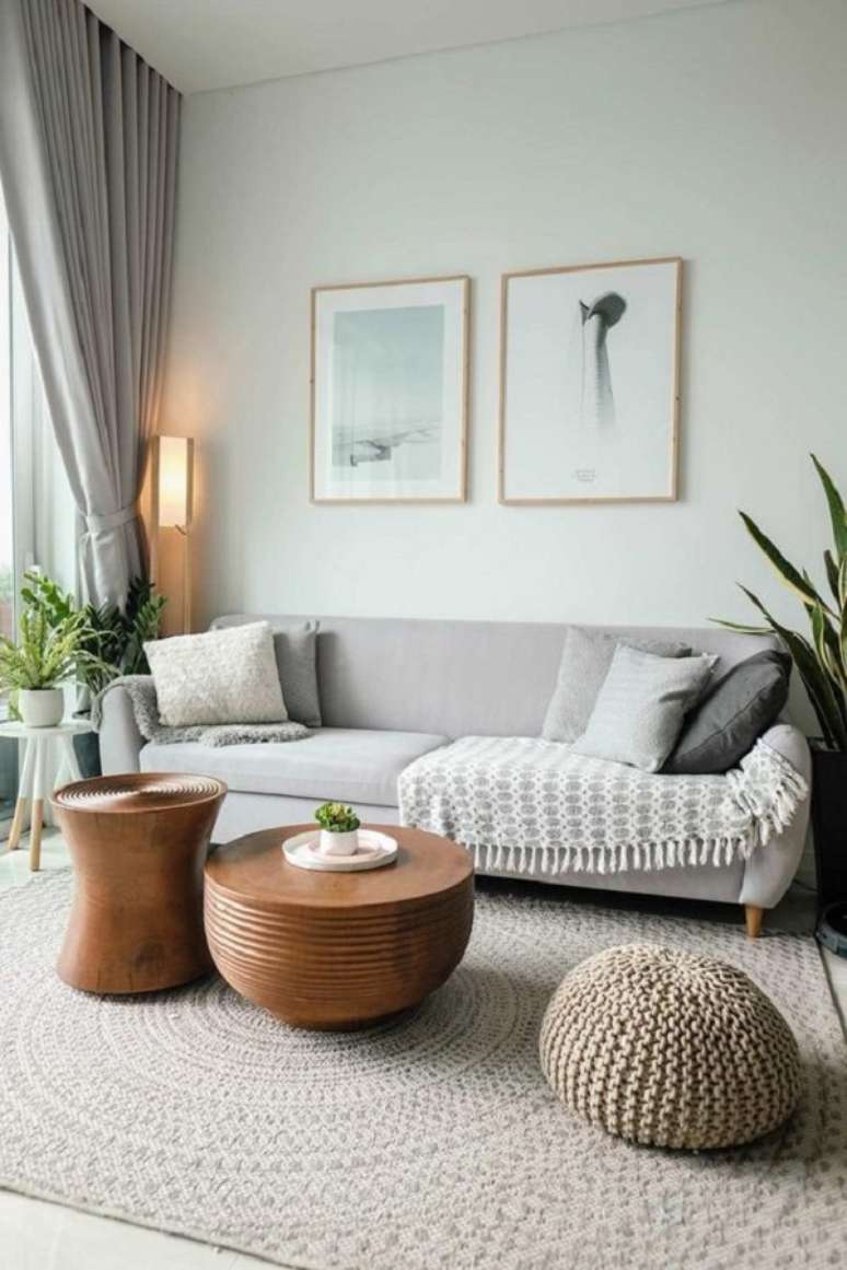 2. Decoração de sofá com manta – Foto Casa de Valentina