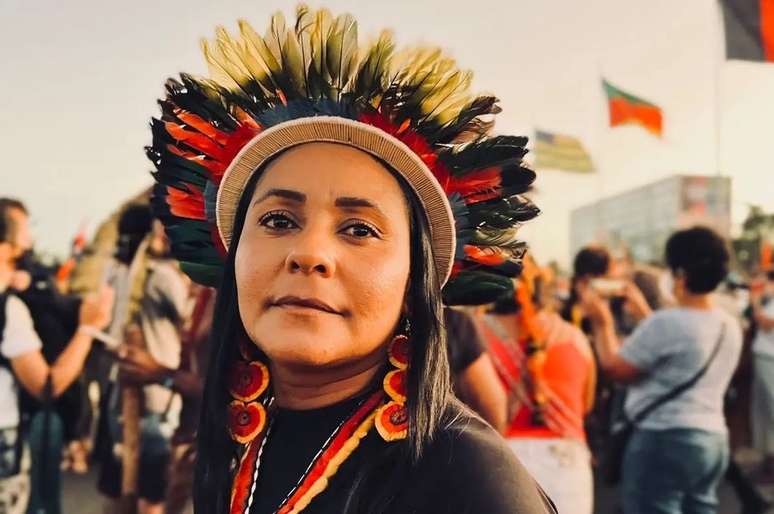 Puyr Tembé é ativista indígena e mobilizadora e organizadora das Marchas das Mulheres Indígenas