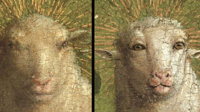 Pesquisadores do UCL restauraram o 'Ret&aacute;bulo de Ghent', de van Eyck (1432), uma obra composta de diversos pain&eacute;is, incluindo a Adora&ccedil;&atilde;o do Cordeiro M&iacute;stico