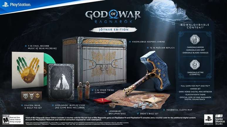 Conteúdo de God of War Ragnarok - Jotnar Edition