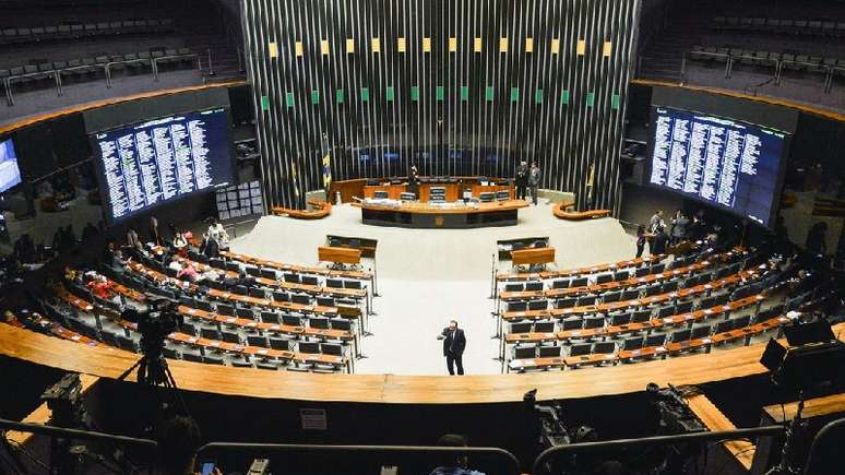 A foto mostra o Plenário da Câmara dos Deputados