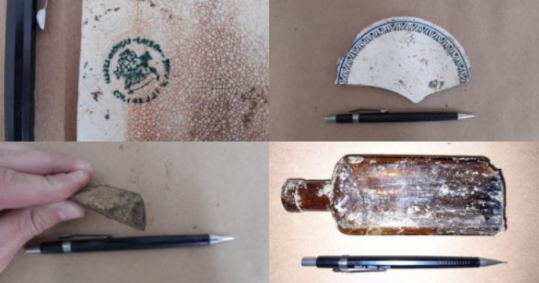 Objetos encontrados no s&iacute;tio Santa Marina, na &Aacute;gua Branca, em S&atilde;o Paulo