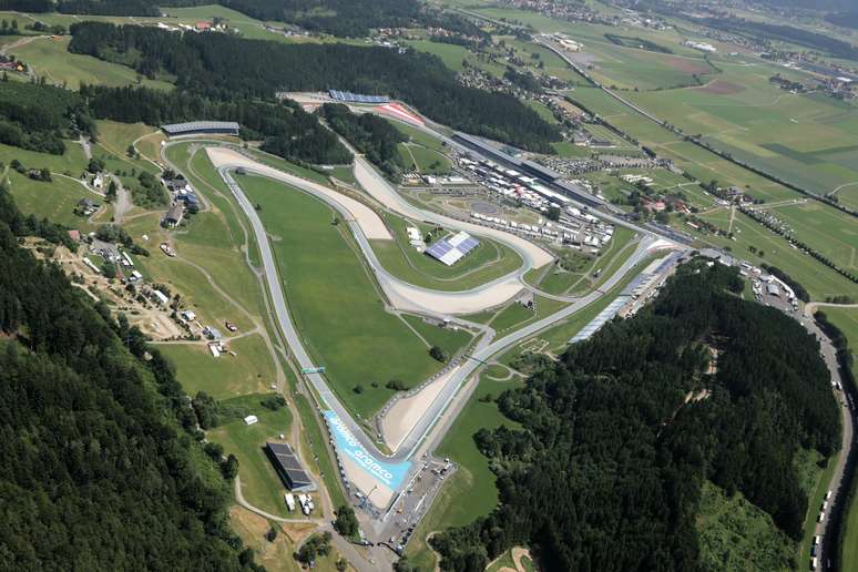 Vista aérea do Red Bull Ring 