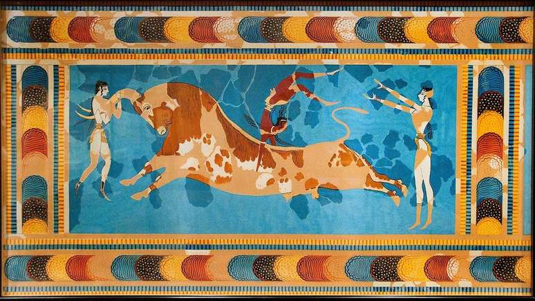 Os afrescos minoicos desenterrados em 1878 em Knossos, na ilha grega de Creta, foram uma descoberta arqueol&oacute;gica surpreendente