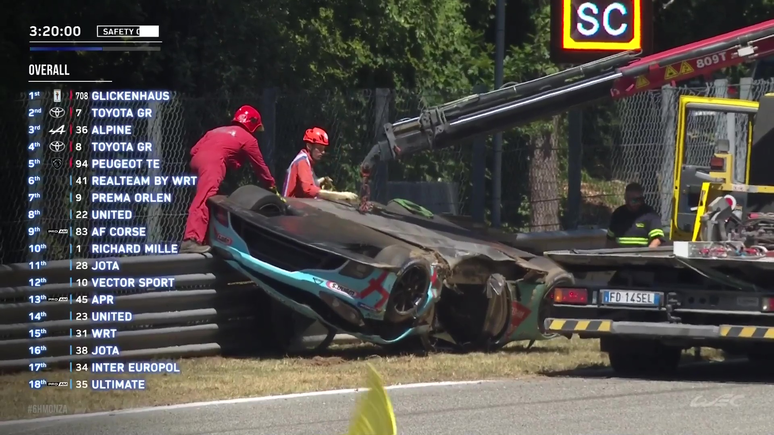 Aston Martin de Chaves ap&oacute;s acidente 
