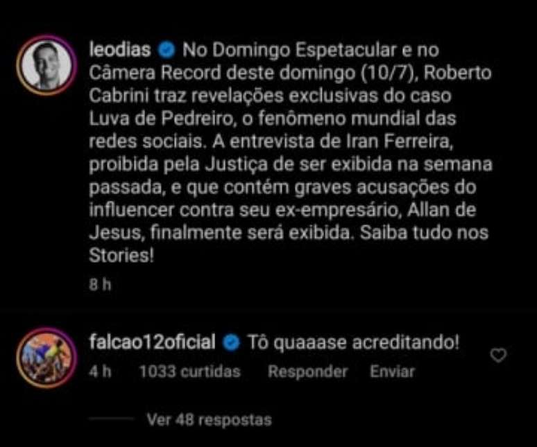 Reprodução/Instagram/Leo Dias