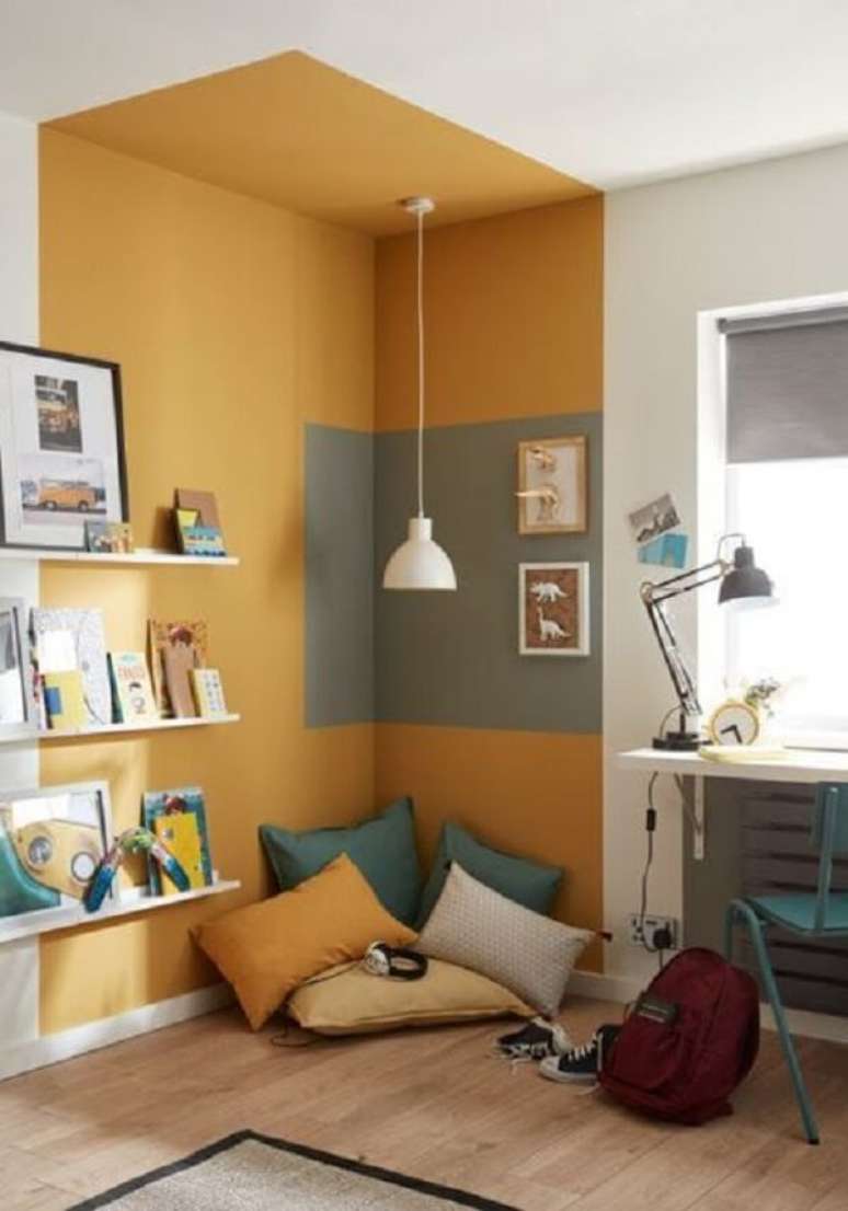 14. Pintar parede com fita ideias criativas para se inspirar. Fonte: Fashion Bubbles