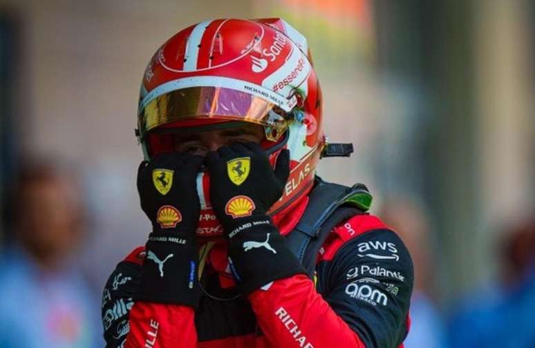 Charles Leclerc comemora algo que ninguém viu no GP da Áustria.