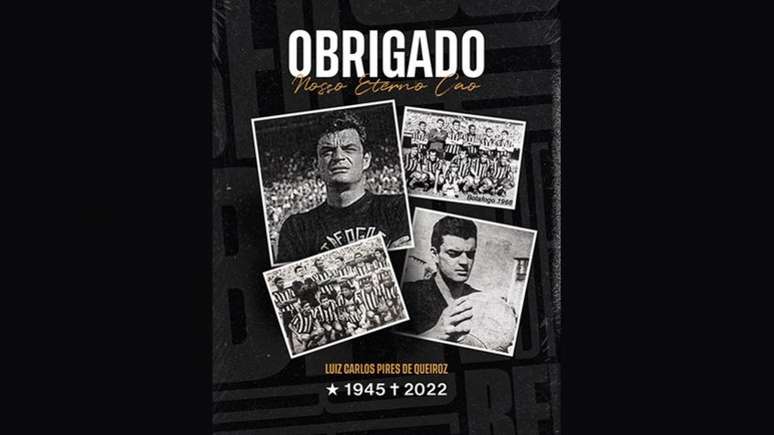 Luiz Carlos de Queiroz, o eterno goleiro do Botafogo Cao faleceu aos 76 anos (Foto: Divulgação/Botafogo)