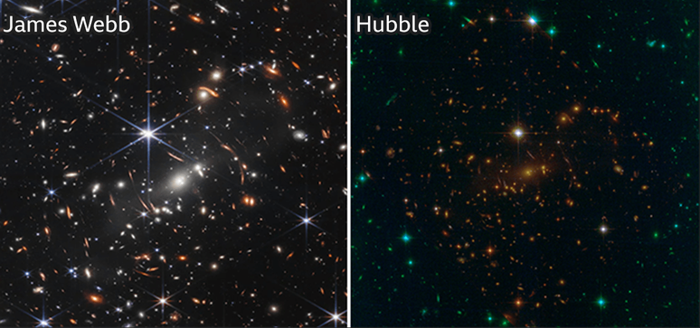 A diferença entre as duas imagens é notável