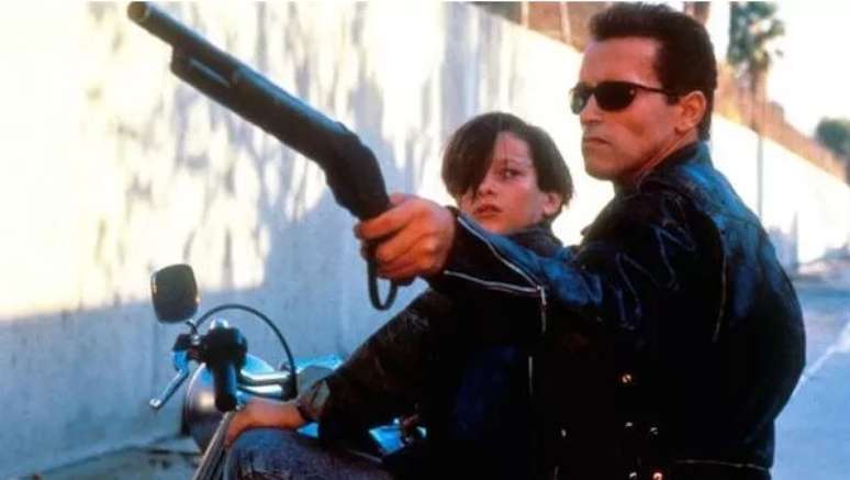 Edward Furlong e Arnold Shwarzenagger