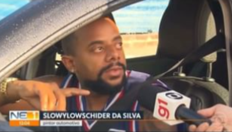 Slowy Lowschider virou assunto nas redes sociais após dar uma entrevista à TV Globo