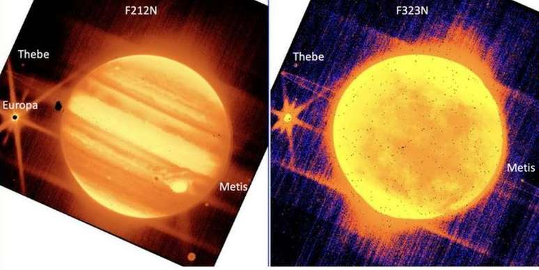 Fotos de Júpiter tiradas pelo telescópio James Webb