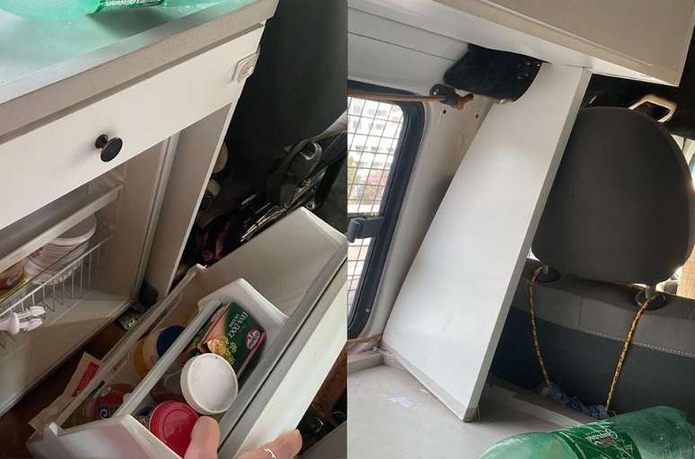 M&oacute;veis da Kombi tamb&eacute;m ficaram danificados ap&oacute;s o acidente