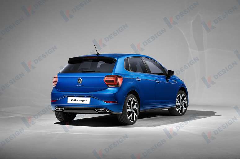 Proje&ccedil;&atilde;o do Volkswagen Polo 2023 para o mercado brasileiro.