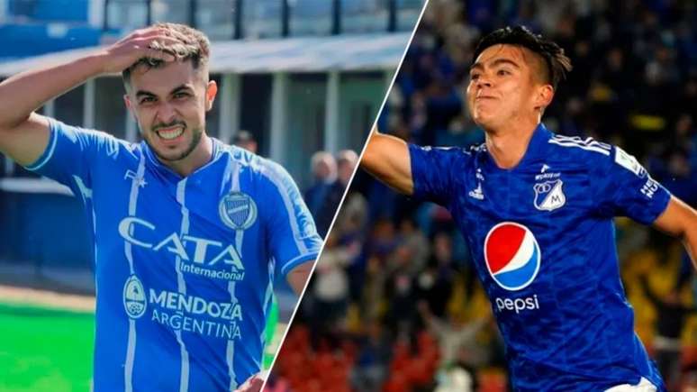 Martín Ojeda e Daniel Ruiz estão na mira do Botafogo (Fotos: Divulgação / Godoy Cruz; Divulgação / Millonarios)