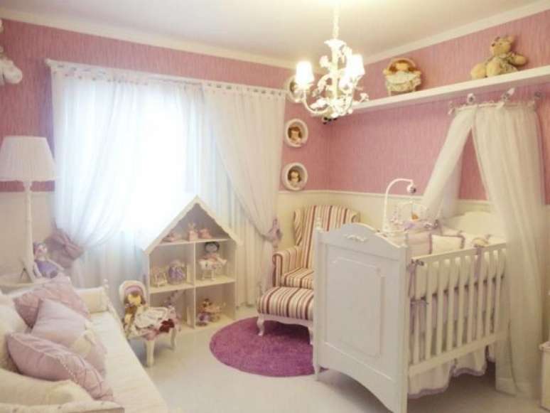 14. Quarto de luxo para bebês em tons de lilás!. – Foto: Graziela