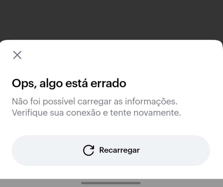 Mensagem de erro com a conexão está aparecendo para os usuários