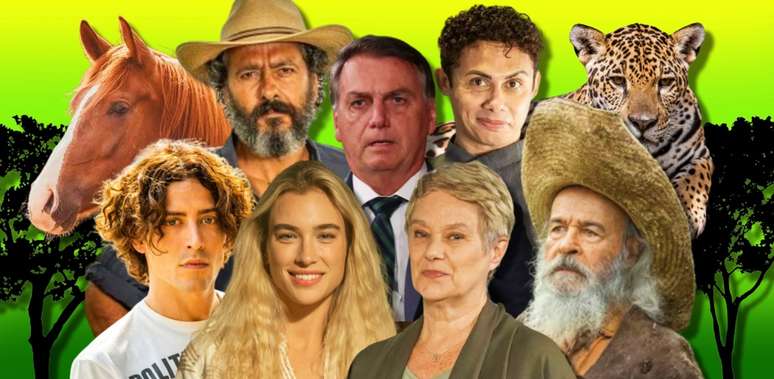 Bolsonaro cercado por personagens progressistas: ‘Pantanal’ foi da direita à esquerda