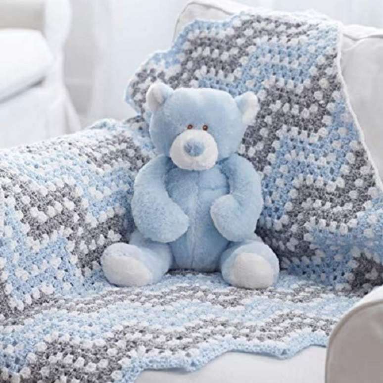 54. Manta de croch&ecirc; para poltrona de beb&ecirc; &ndash; Foto ArtSySister