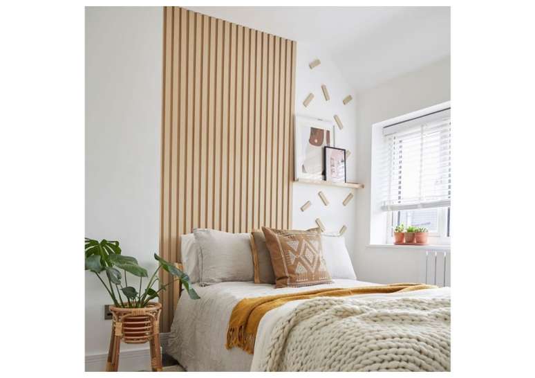 Fa&ccedil;a com que suas paredes pare&ccedil;am mais altas do que realmente s&atilde;o com uma escolha estrat&eacute;gica no tamanho e no layout de seus pain&eacute;is.