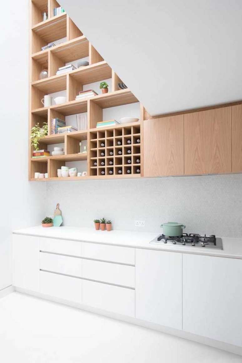 21. Corian branca para cozinha monocromatica &ndash; Foto Decor Facil