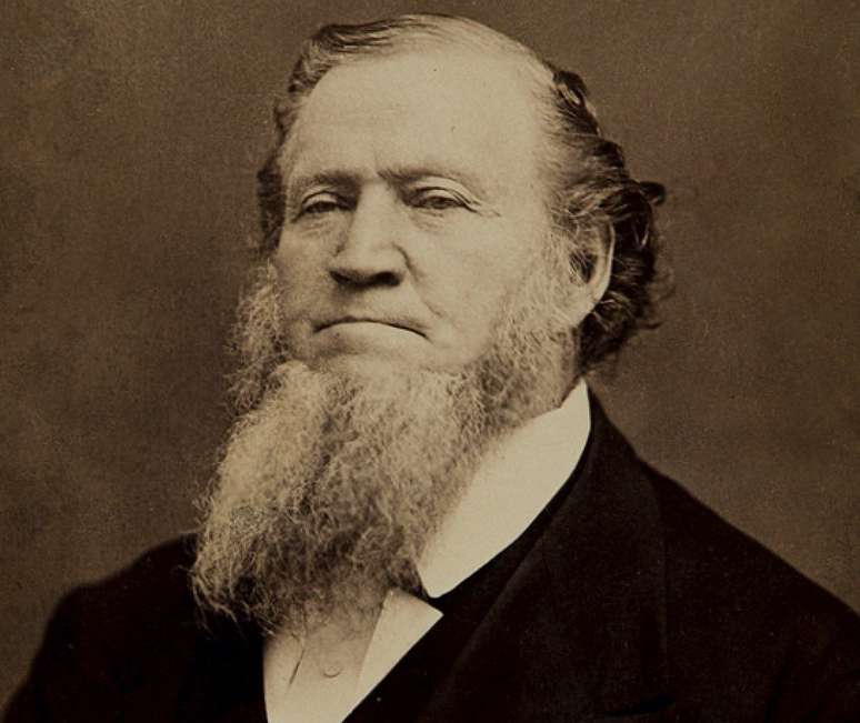 O líder mórmon Brigham Young, em foto de 1870
