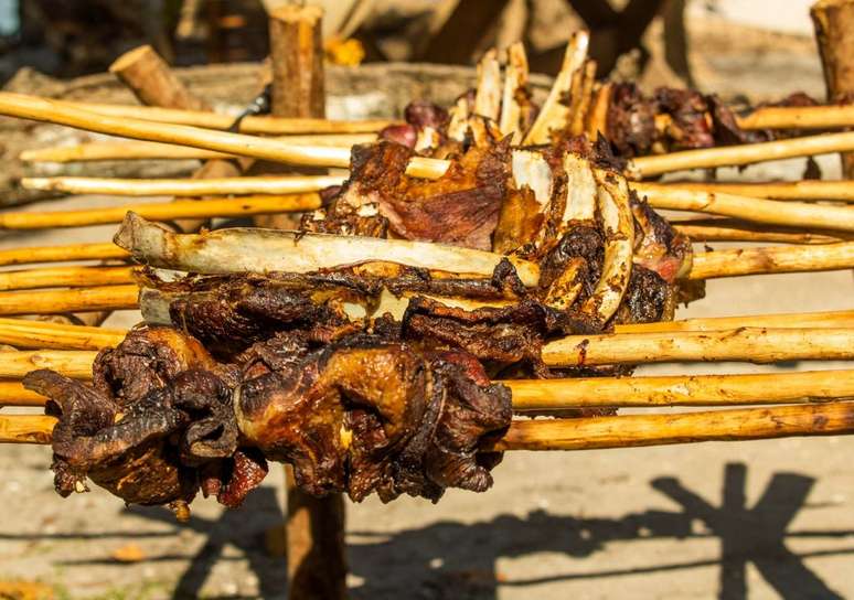 Churrasco à moda pantaneira do casamento de Jove e Juma | Créditos: Globo / João Miguel Júnior