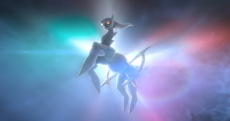 Arceus é figura Cristã na franquia oriental. (Imagem: Reprodução/The Pokémon Company)