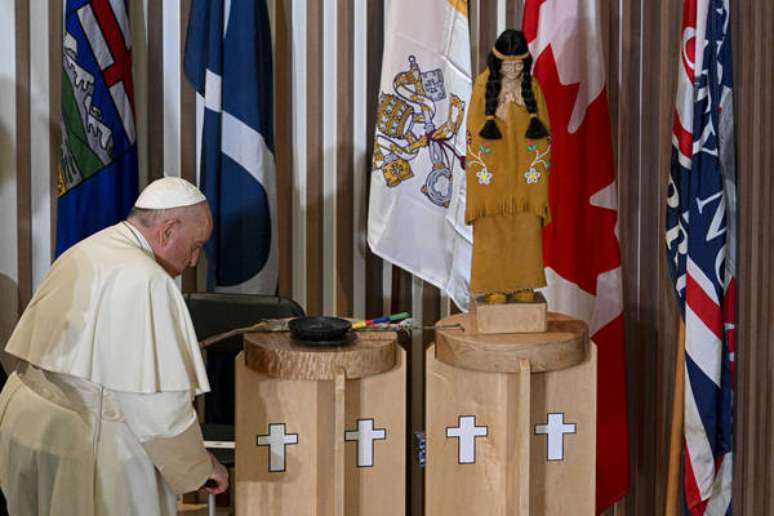 Papa Francisco na Igreja do Sagrado Coração dos Primeiros Povos