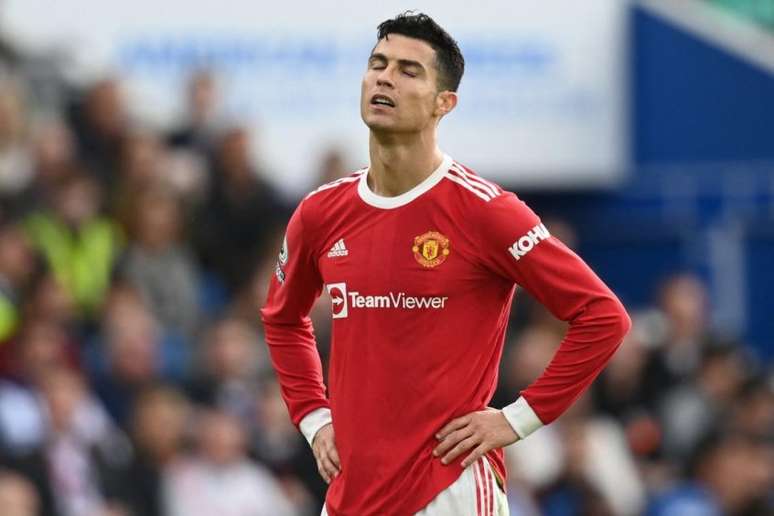 Cristiano Ronaldo com a camisa do Manchester United (Foto: GLYN KIRK/AFP)