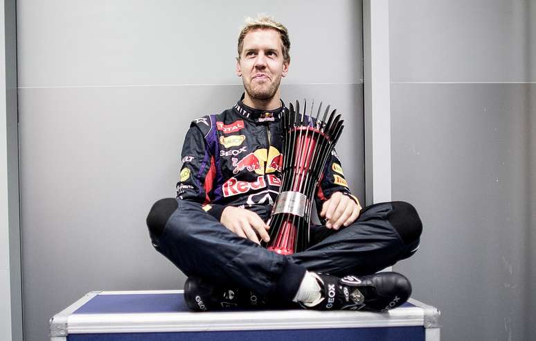 Sebastian Vettel após conquistar seu 4° título, no GP da Índia de 2013