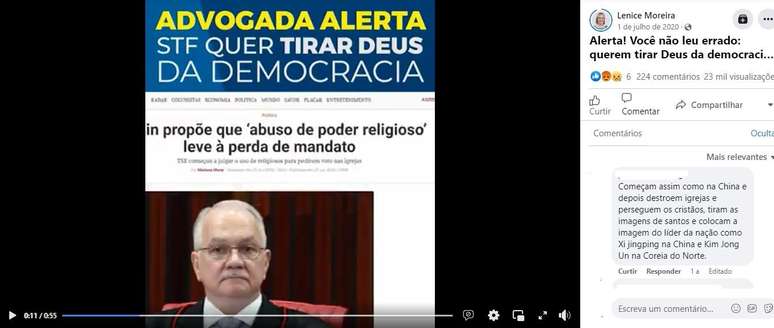 V&iacute;deo em que advogada critica TSE
