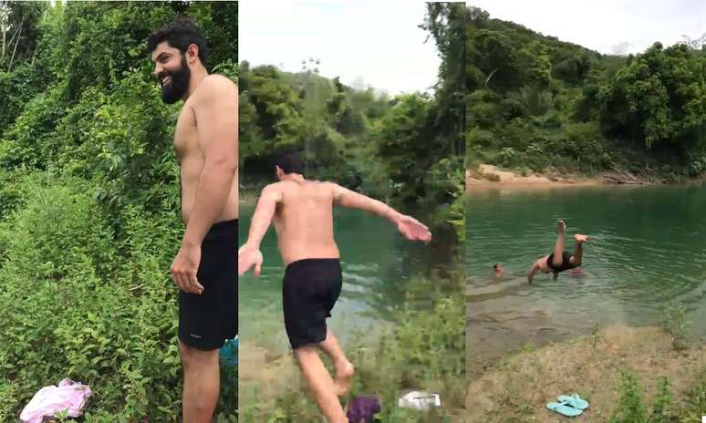 Comerciante conta que tentou mergulhar em parte funda de rio, mas acabou atingindo uma &aacute;rea rasa e bateu a cabe&ccedil;a