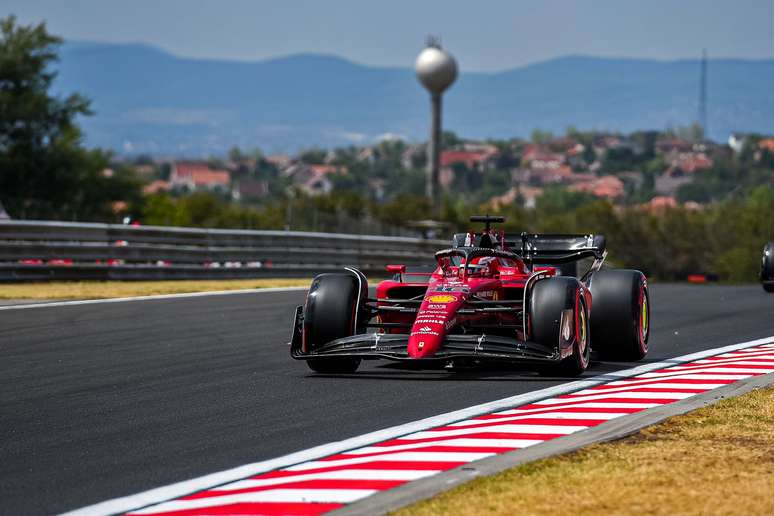 Leclerc no treino livre para o GP da Hungria