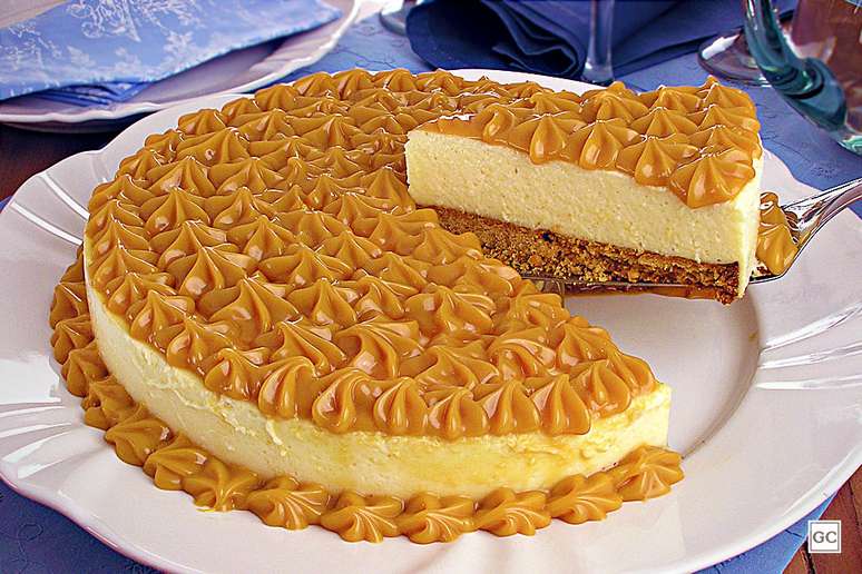 Cheesecake de doce de leite – Foto: Guia da Cozinha