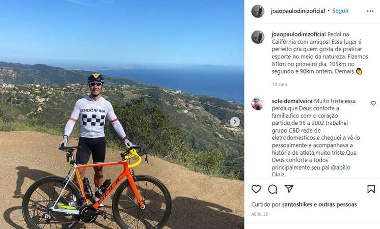 O empresário João Paulo Diniz, que morreu no último domingo aos 58 anos, era um grande incentivador do esporte no Brasil e era amante de triatlo.