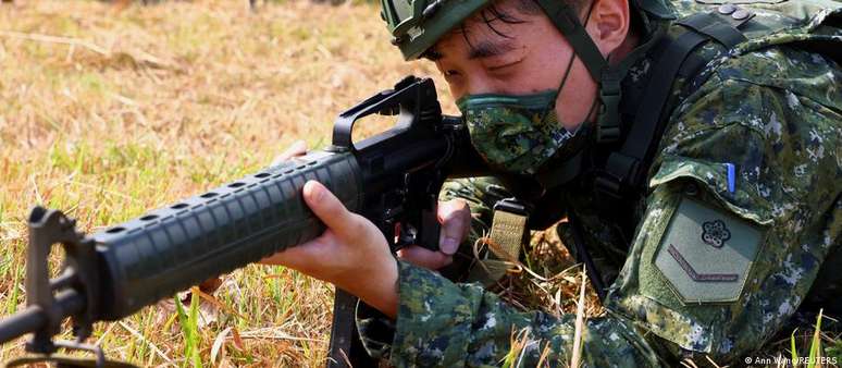 Taiwan realizou um exercício militar no final de julho, demonstrando algumas de suas estratégias defensivas